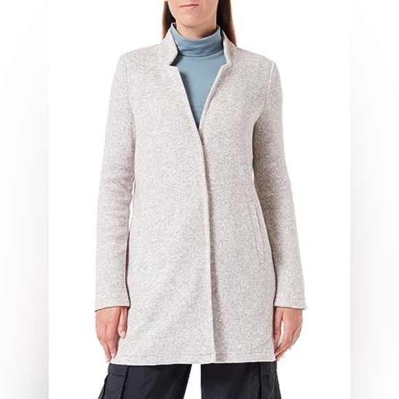 Vero Moda Jackets & Blazers - Vero Moda Women’s US 18 Katrine Brushed Fleece Long Coat Jacket Gray UK 22 XL